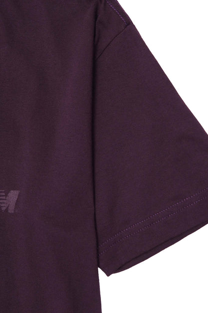 "OUTDOOR EXPLORATION" MULTI LOGO TEE IN SHADOW PURPLE