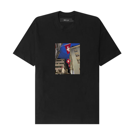 "SWISS" TEE IN ANTHRACITE