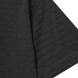 STRIPED PIQUE TOPSHELF TEE IN ANTHRACITE