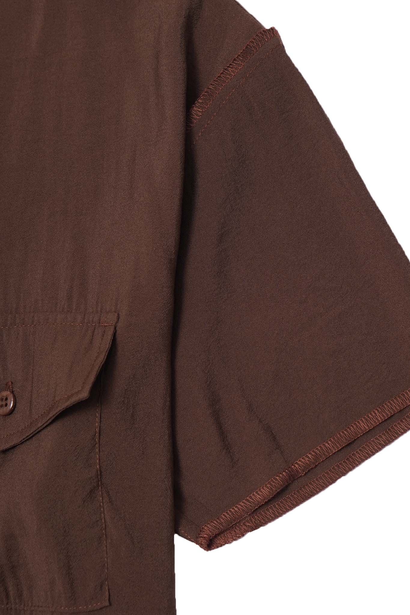 MANDARIN SHIRT IN WOOD