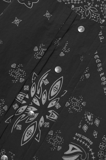 "PEACE PAISLEY" TRUCKER JACKET IN ANTHRACITE