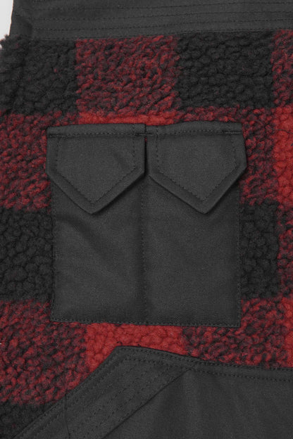 SHINOBI VEST IN CARMINE PLAID