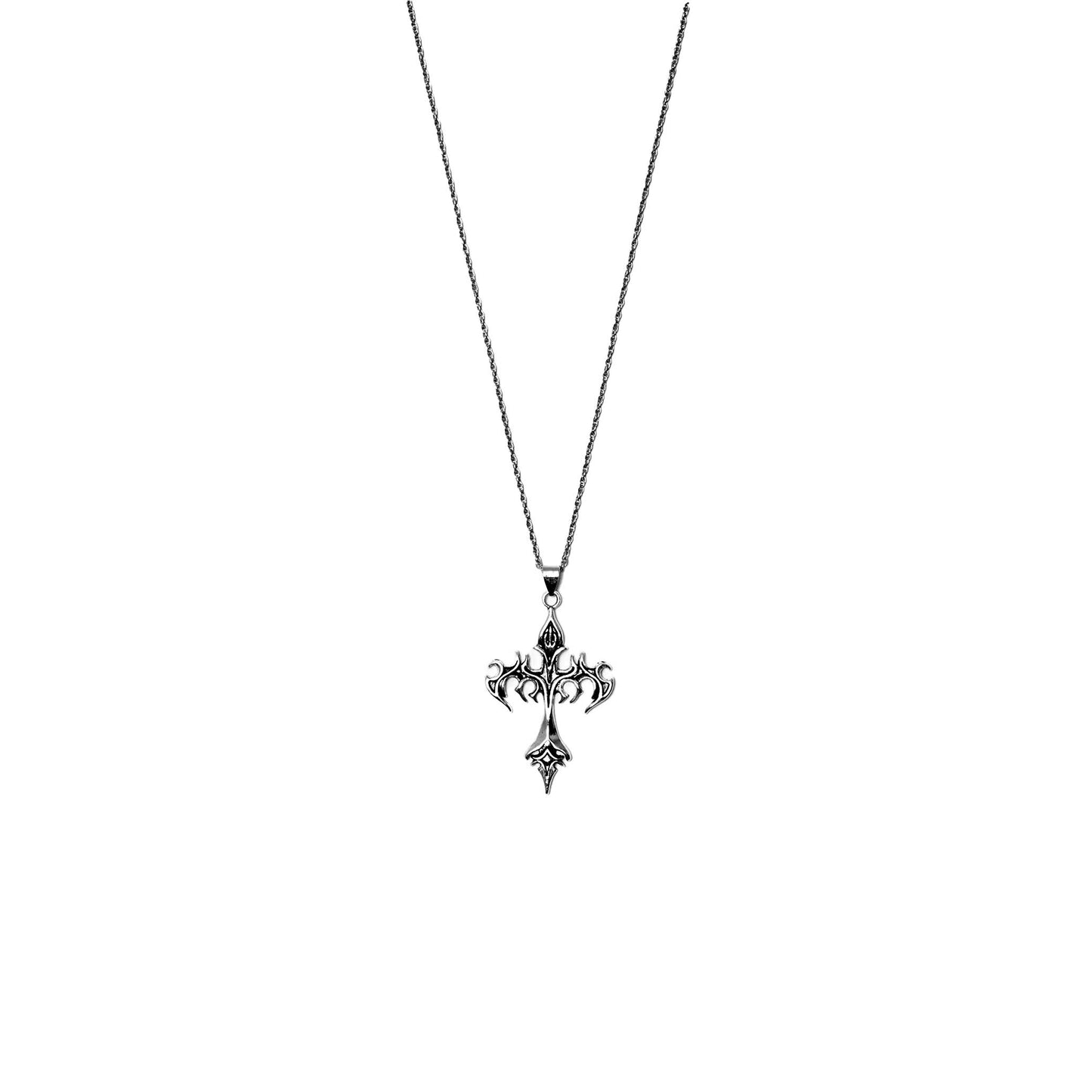 ARSONIST CROSS PENDANT W/ ROLO CHAIN