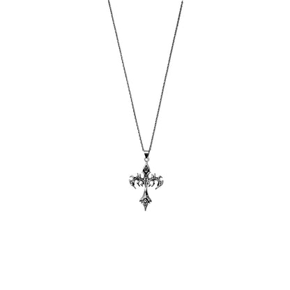 ARSONIST CROSS PENDANT W/ ROLO CHAIN