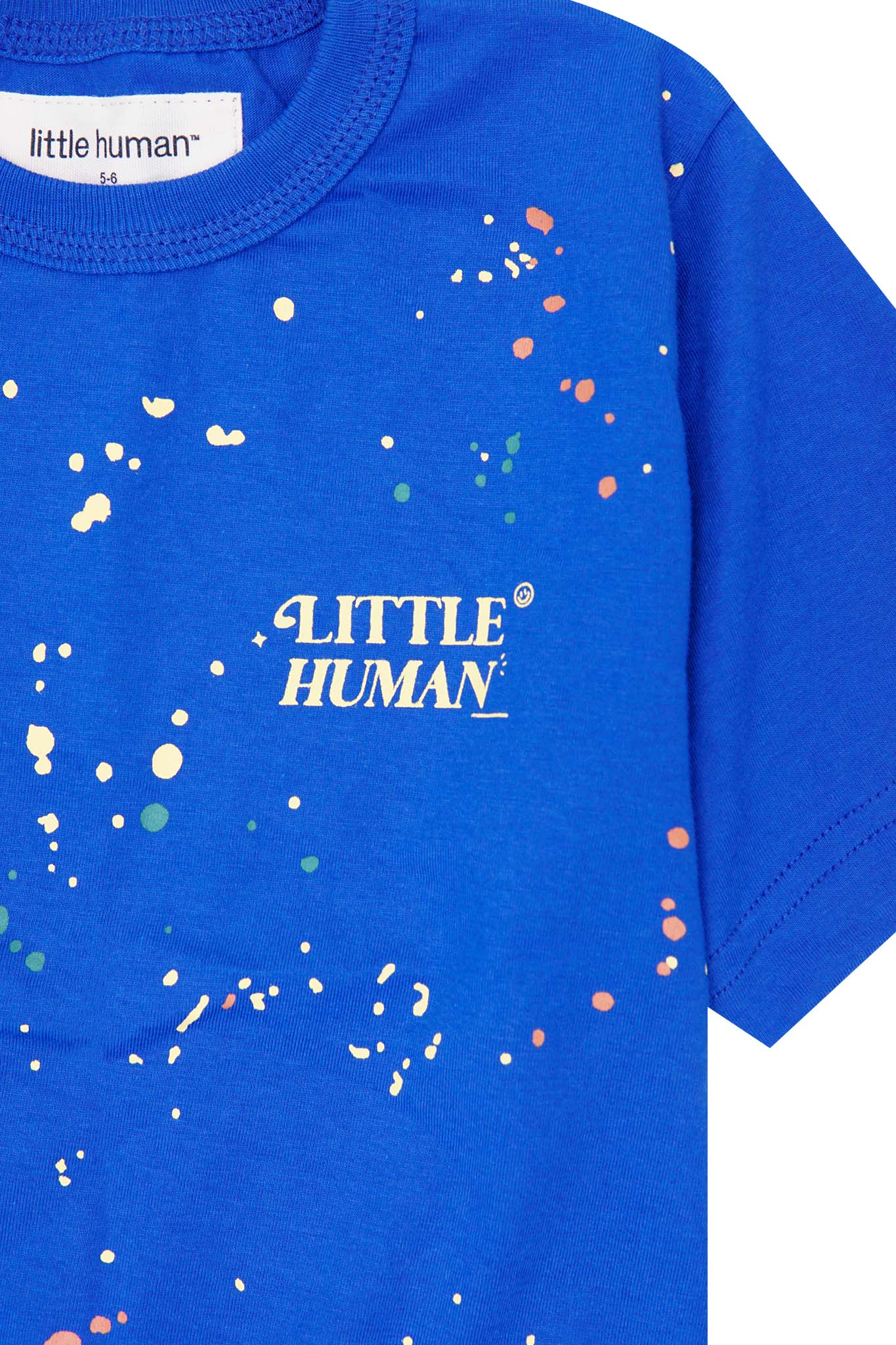 "PAINT SPLAT" LITTLE HUMAN™ TEE IN ELECTRIC BLUE
