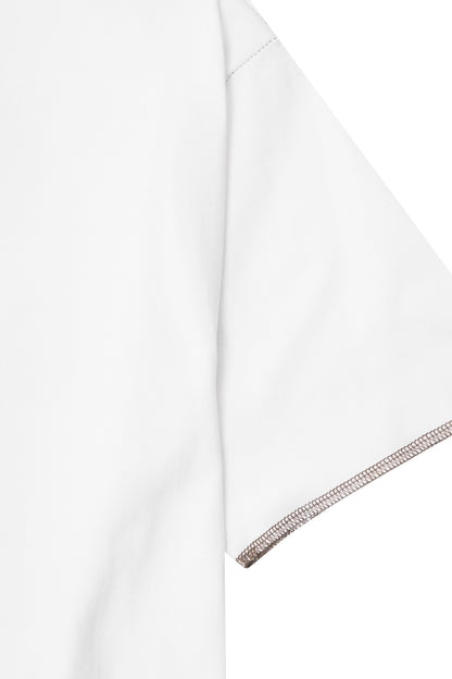 KEY NECK TEE IN WHITE