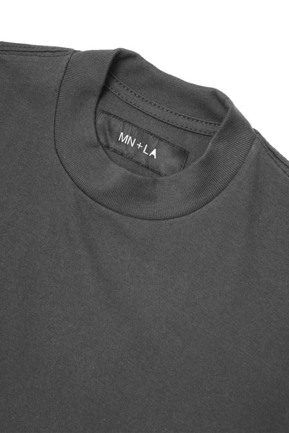 CHOP CHOP TEE IN CHARCOAL GREY