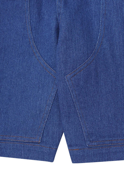 "TRUE BLUE" DOUBLE KNEE PHAT SHORTS