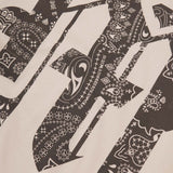 M'$ PAISLEY PATCHWORK MILITIA MOCK NECK TEE IN OAT