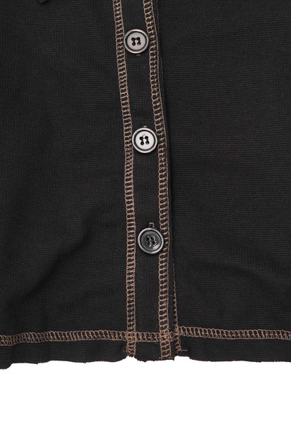 LITTLE HUMAN™ WAFFLE L/S SHIRT IN ANTHRACITE