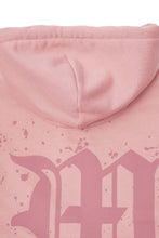 "M'$ SPECKS V2" CUTOFF HOODIE IN ROSE QUARTZ