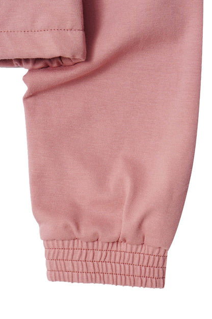 M+ QUARTER ZIP L/S TEE V2 IN ROSE QUARTZ