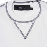 WAFFLE EXO™ MILITIA BOX TEE IN WHITE/CHARCOAL GREY