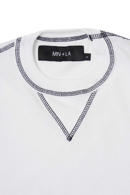 WAFFLE EXO™ MILITIA BOX TEE IN WHITE/CHARCOAL GREY