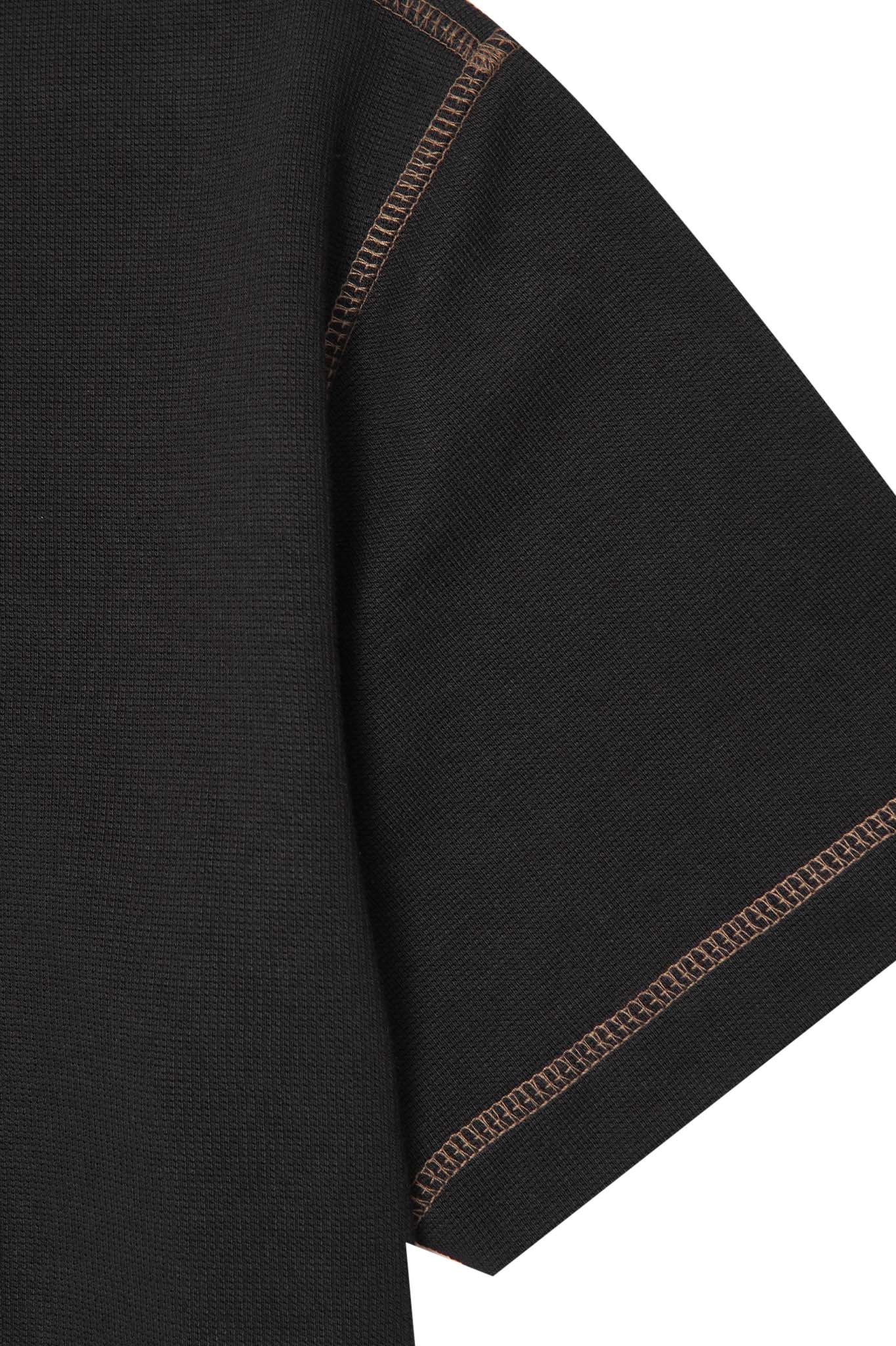 WAFFLE WEAVE LOUNGE TEE IN ANTHRACITE