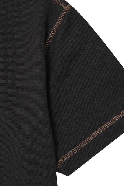 WAFFLE WEAVE LOUNGE TEE IN ANTHRACITE