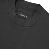 MOCK NECK TEE V4 IN CHARCOAL GREY