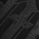 M'$ PAISLEY PATCHWORK MILITIA MOCK NECK TEE IN CAVIAR