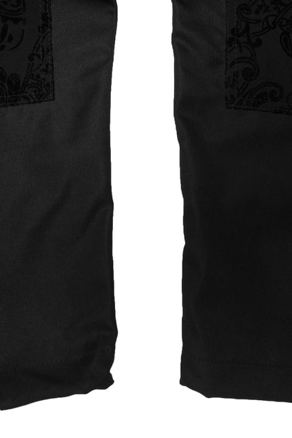 M+ DOUBLE KNEE PHAT PANTS IN NECRO