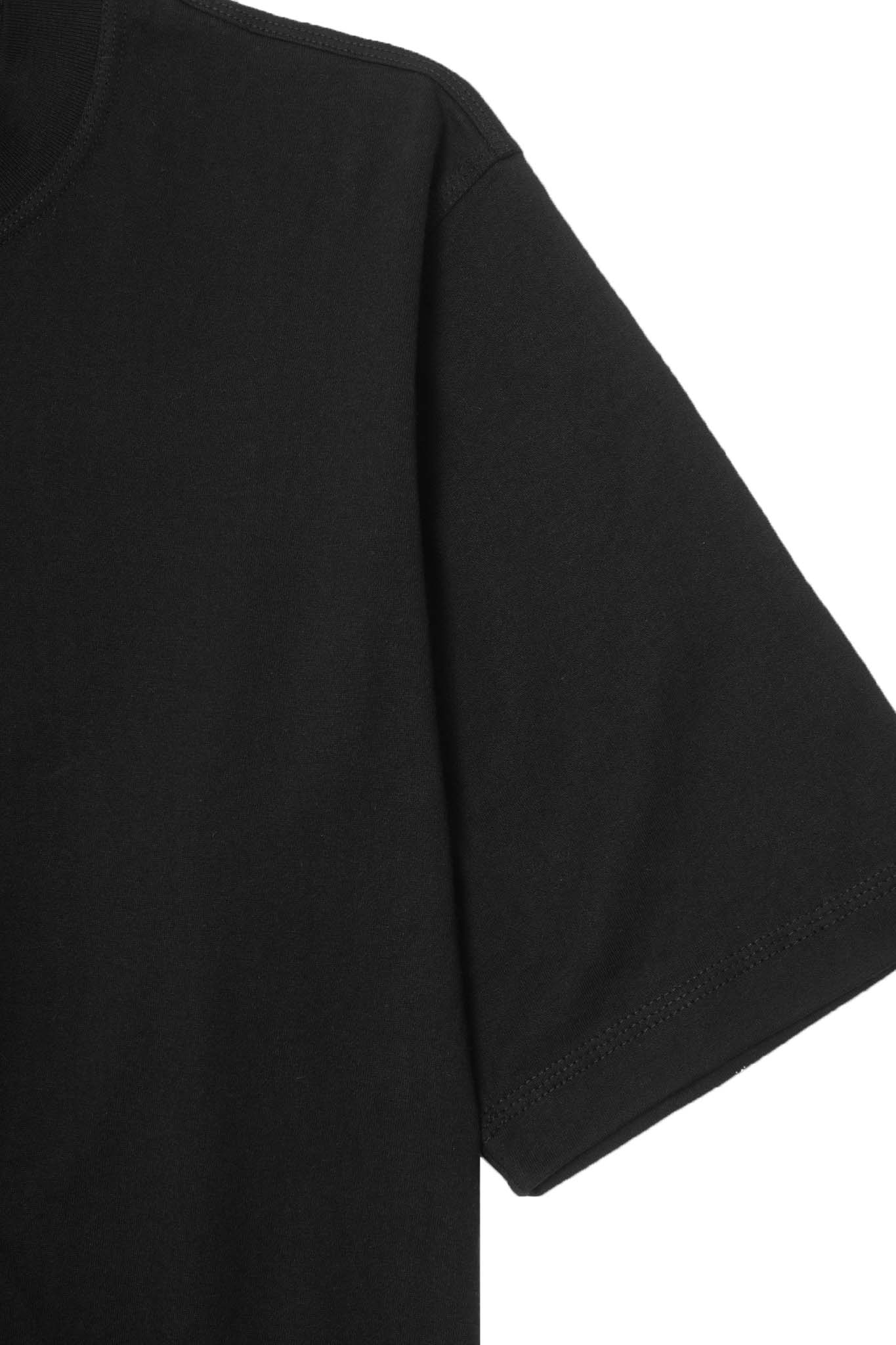 MOCK NECK TEE V6 IN CAVIAR