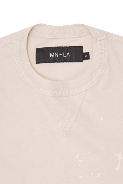"HITTER" V3 MILITIA MOCK NECK LITE TEE IN PALE ROSE