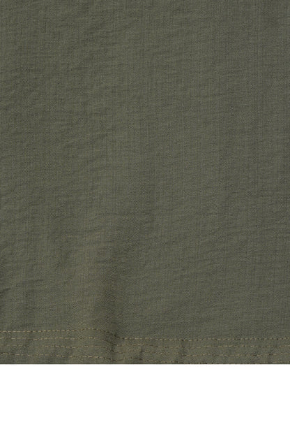 LINEN QUARTER ZIP L/S TEE V2 IN MOSS