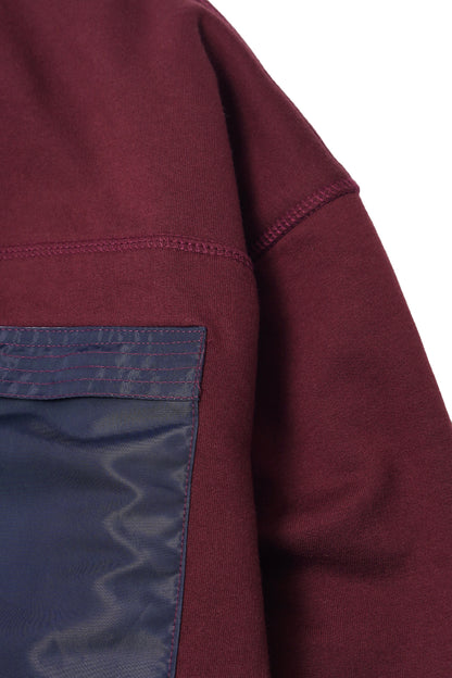 NEEDLEWORK CARDIGAN IN WINE