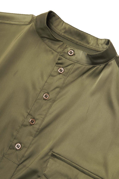 MANDARIN QUARTER L/S SHIRT IN CELADON