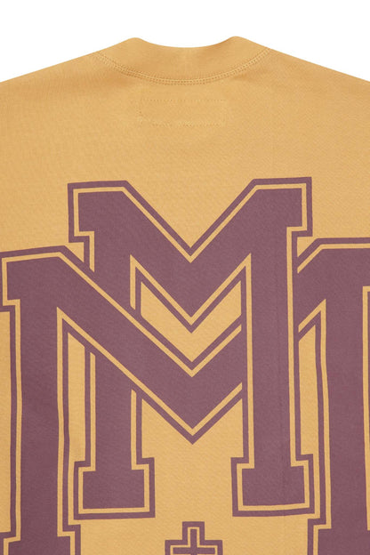 M'$ UNIVERSITY V2 TEE IN MUSTARD