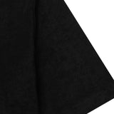 TOWEL MOCK NECK TEE IN CAVIAR