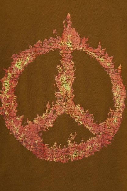 "BURN IN PEACE" TEE IN RUST