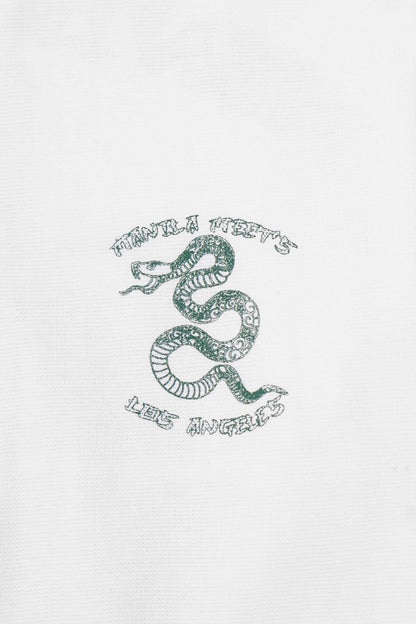 "YEAR OF THE SNAKE V2" WAFFLE TEE IN WHITE