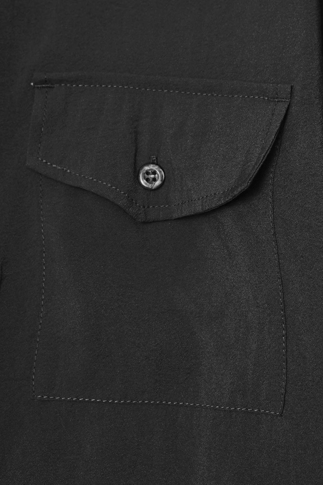 MANDARIN SHIRT IN NOIR