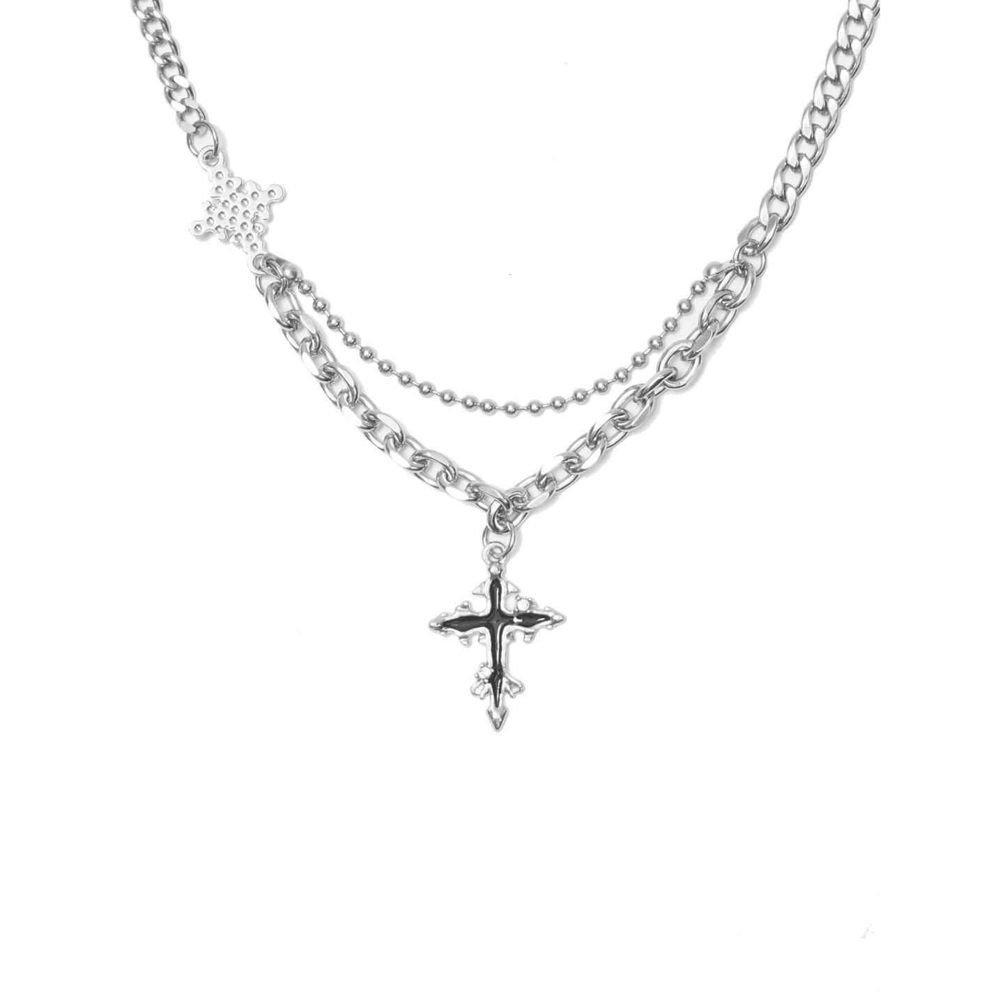 INRI MIDNIGHT PENDANT W/ MULTI CHAIN