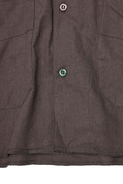 4 POCKET CUBAN SHIRT IN CHARCOAL GREY