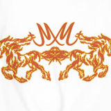 “BURNING STALLION” TEE IN WHITE