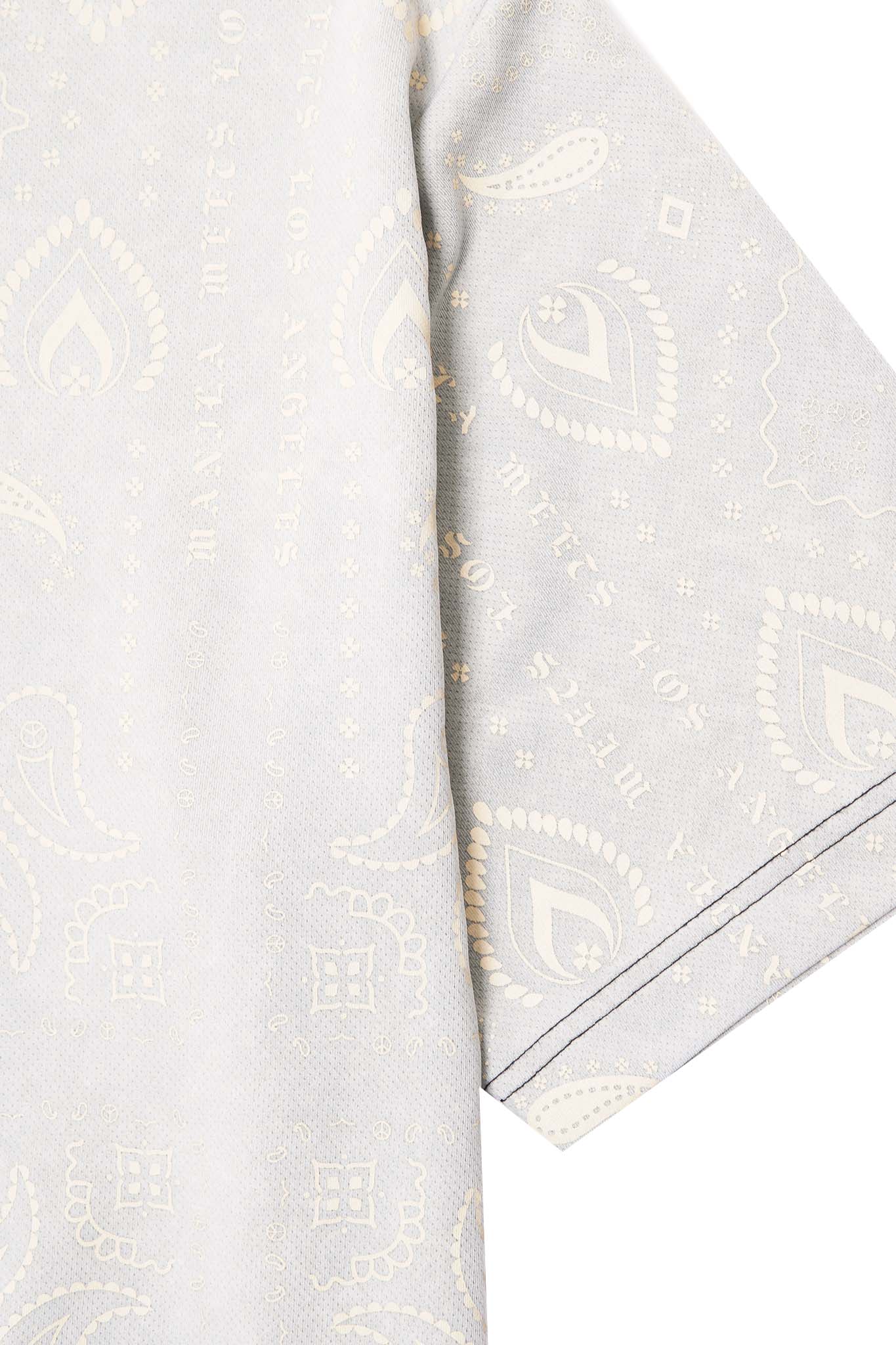 PEACE PAISLEY OVERSIZED TEE IN STEEL OAT