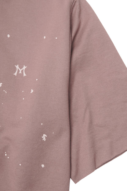 "HITTER" FRENCH TERRY MOCK NECK V2 TEE IN MAUVE