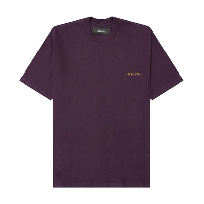 "SCORCH" LOGO TEE IN SHADOW PURPLE