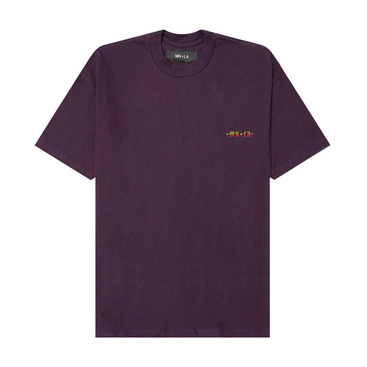 "SCORCH" LOGO TEE IN SHADOW PURPLE