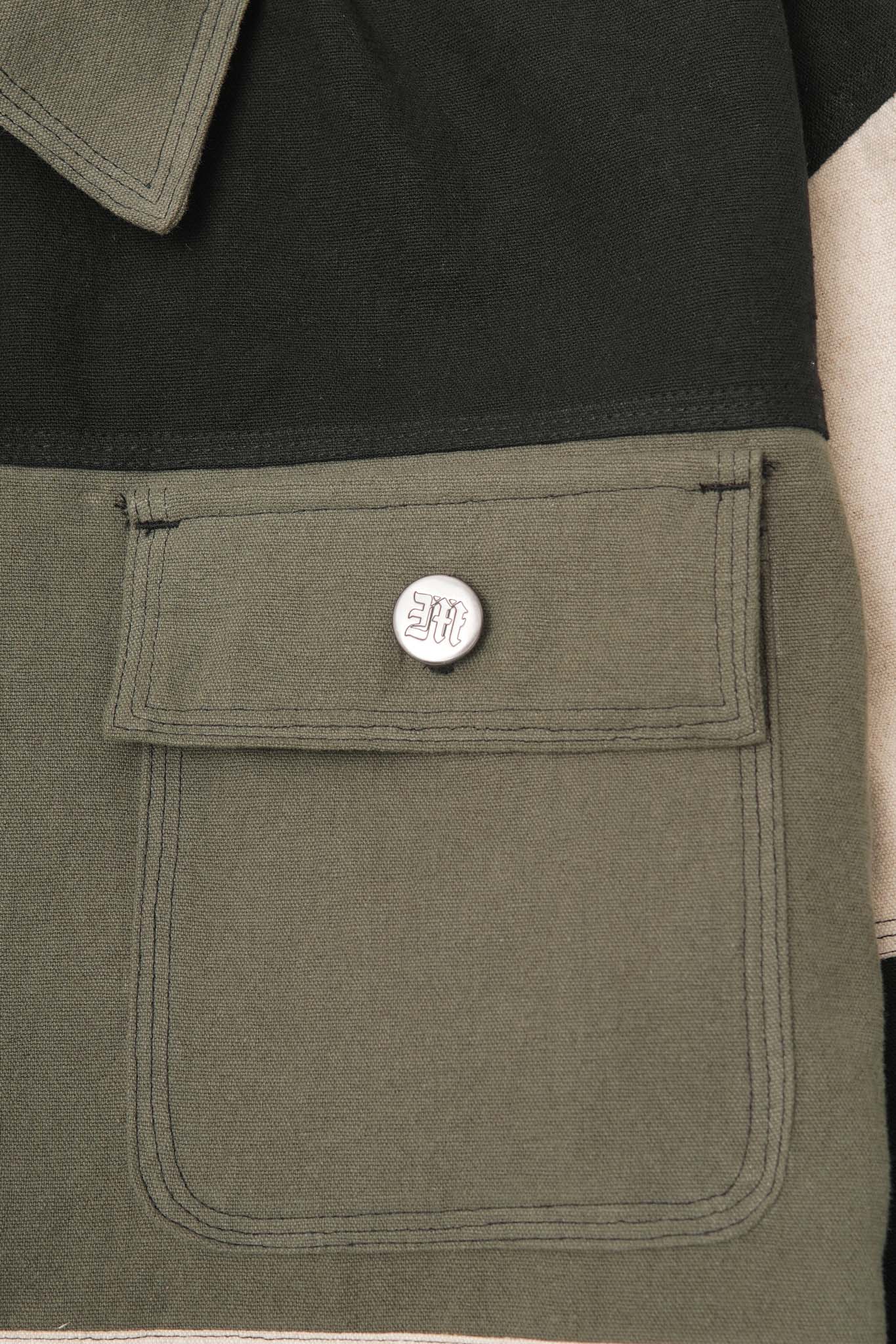 CRAFTSMAN ZIP TRUCKER JACKET IN OLIVE