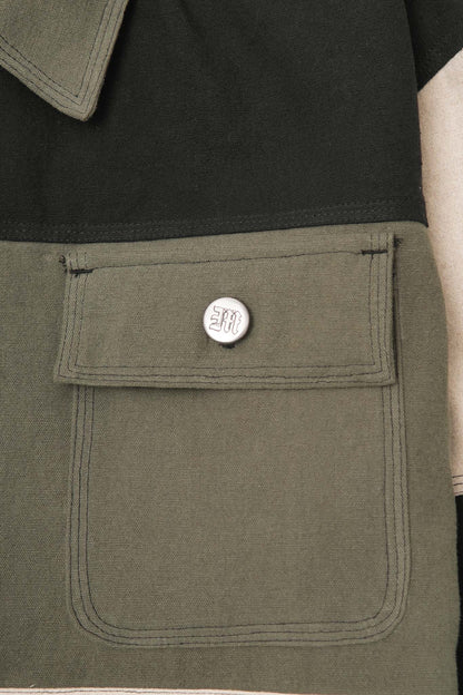 CRAFTSMAN ZIP TRUCKER JACKET IN OLIVE