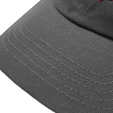 "HITTER" V3 6 PANEL HAT IN ANTHRACITE/RARRI RED
