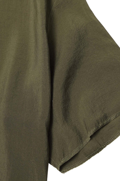 MANDARIN S/S SHIRT IN OLIVE DRAB