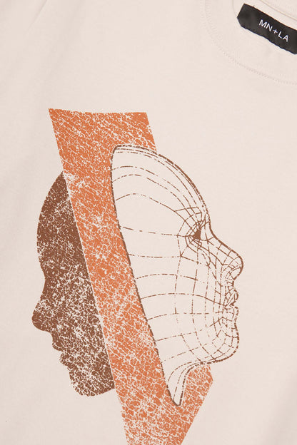"HEADSPACE" TEE IN OAT