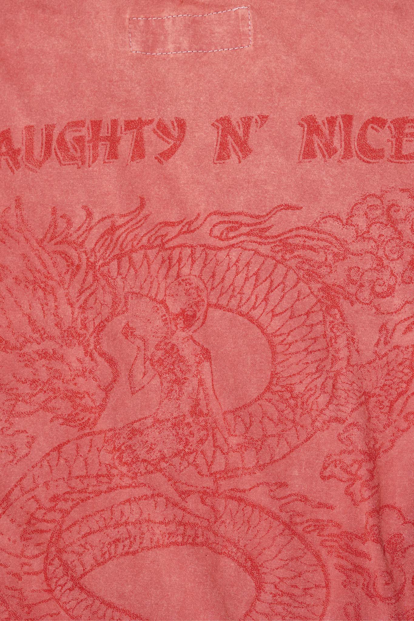 NAUGHTY N' NICE "DRAGON'S LUCK" TEE IN AMARANTH