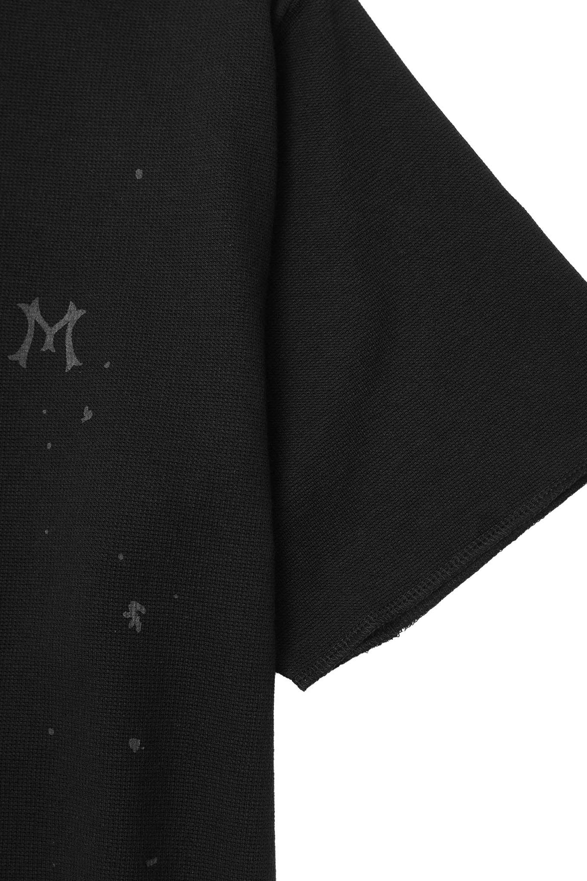"HITTER" WAFFLE MOCK NECK V2 TEE IN ANTHRACITE