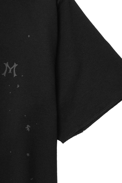 "HITTER" WAFFLE MOCK NECK V2 TEE IN ANTHRACITE