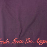 "LEAVE ME ALONE" TEE IN SHADOW PURPLE