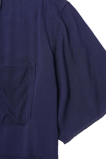 4 POCKET CUBAN SHIRT IN COBALT BLUE